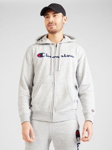 Champion Authentic Athletic Apparel Jopa na zadrgo | siva barva: sprednja stran