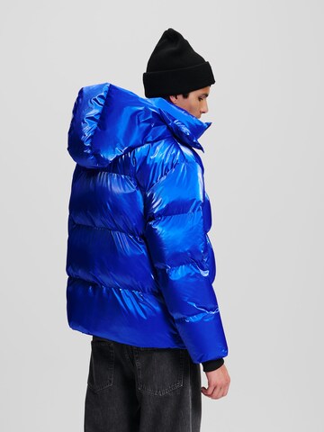 KARL LAGERFELD JEANS Winter jacket 'Shiny' in Blue