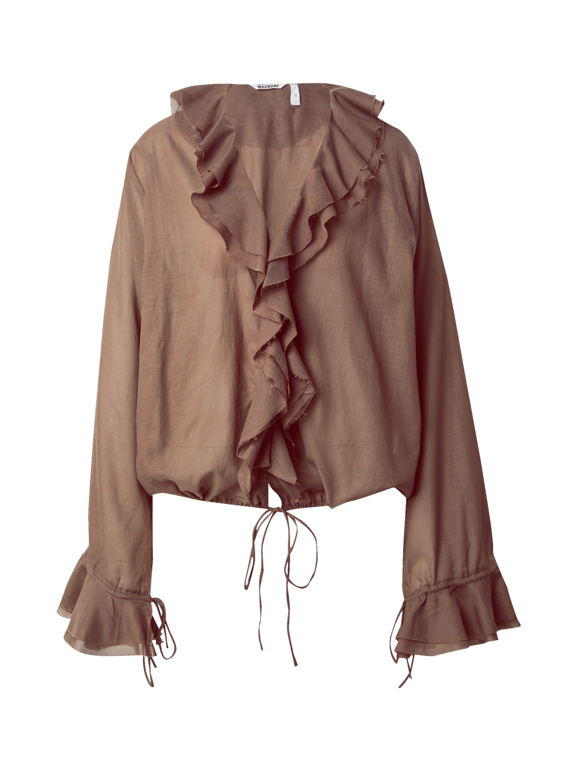 Chemisier 'Dea' WEEKDAY en marron : devant