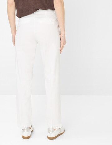 BRAX Slimfit Bandplooibroek ' Madison ' in Wit