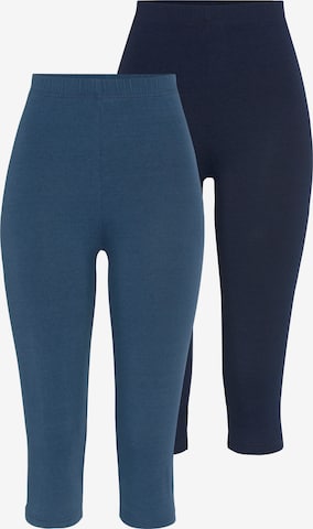 VIVANCE Skinny Pyjamahose in Blau: predná strana