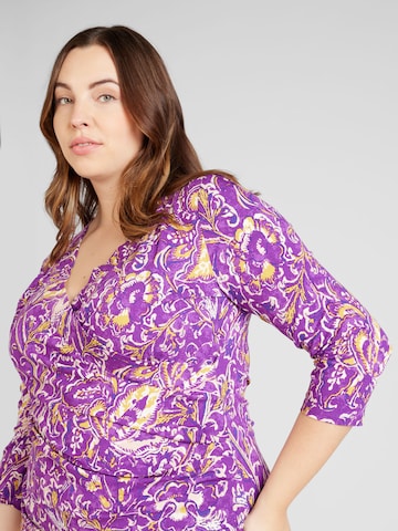 Lauren Ralph Lauren Plus - Camisa 'ALAYJA' em roxo