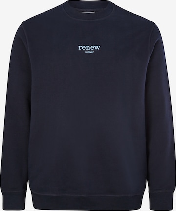 s.Oliver Men Big Sizes Sweatshirt in Blue: front