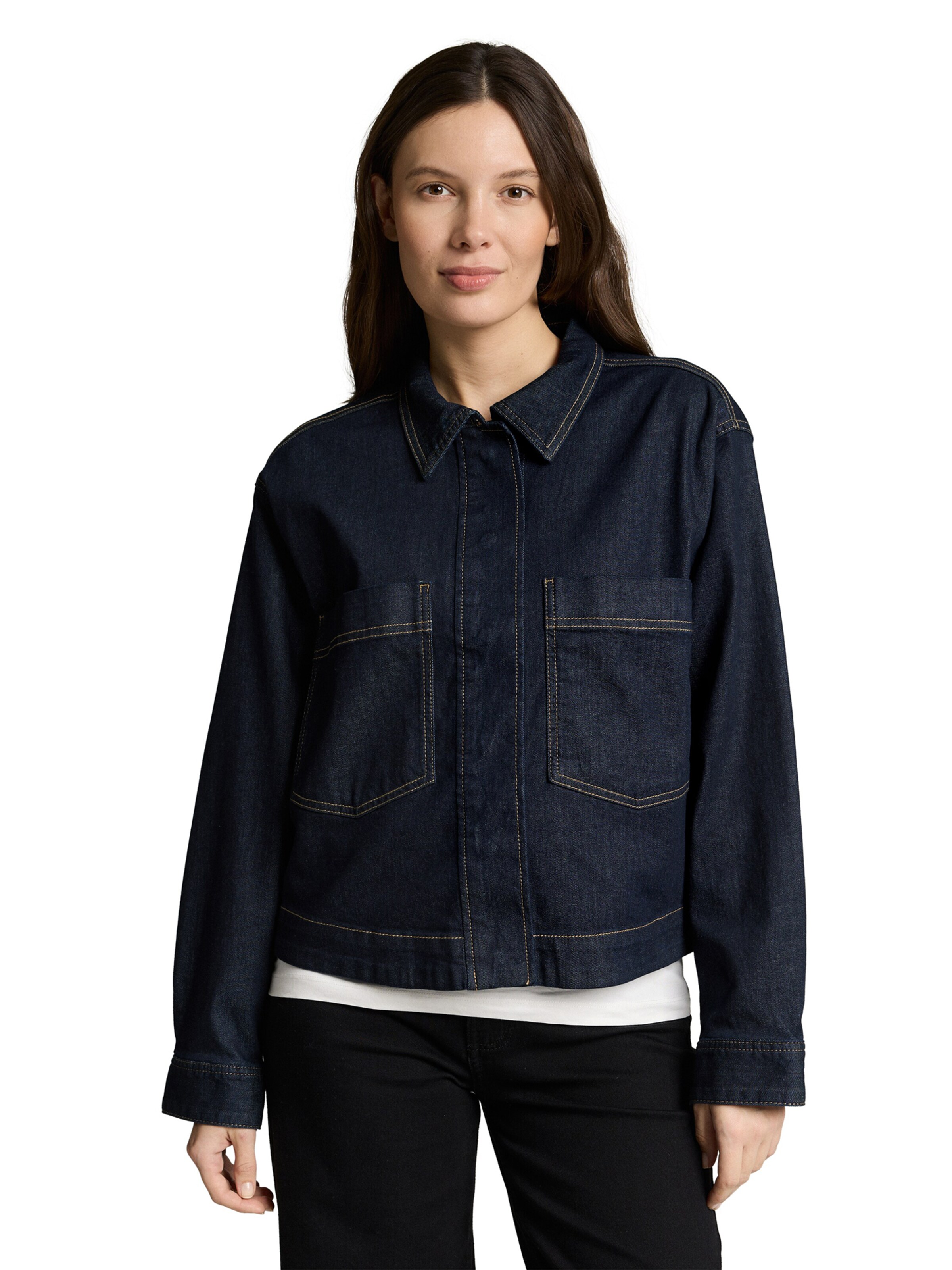 TOM TAILOR - Casaco meia-estação em azul: frente