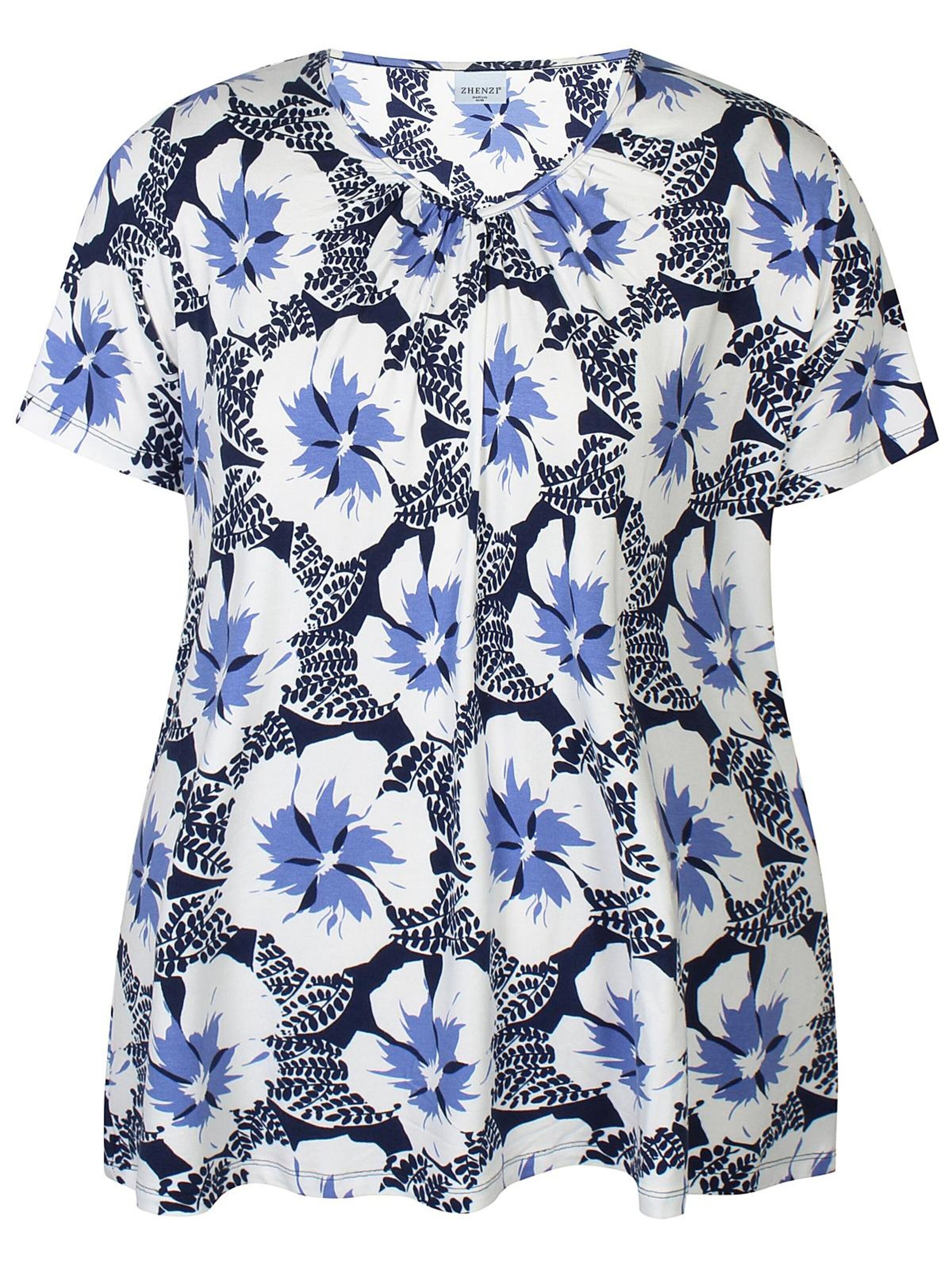 Zhenzi Blouse 'Cindy 1273' in Blauw: voorkant