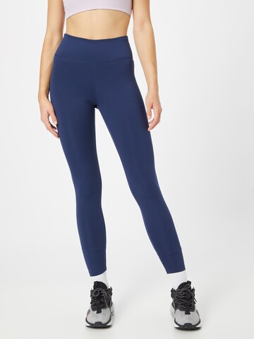 NIKE Skinny Sportbroek in Blauw: voorkant