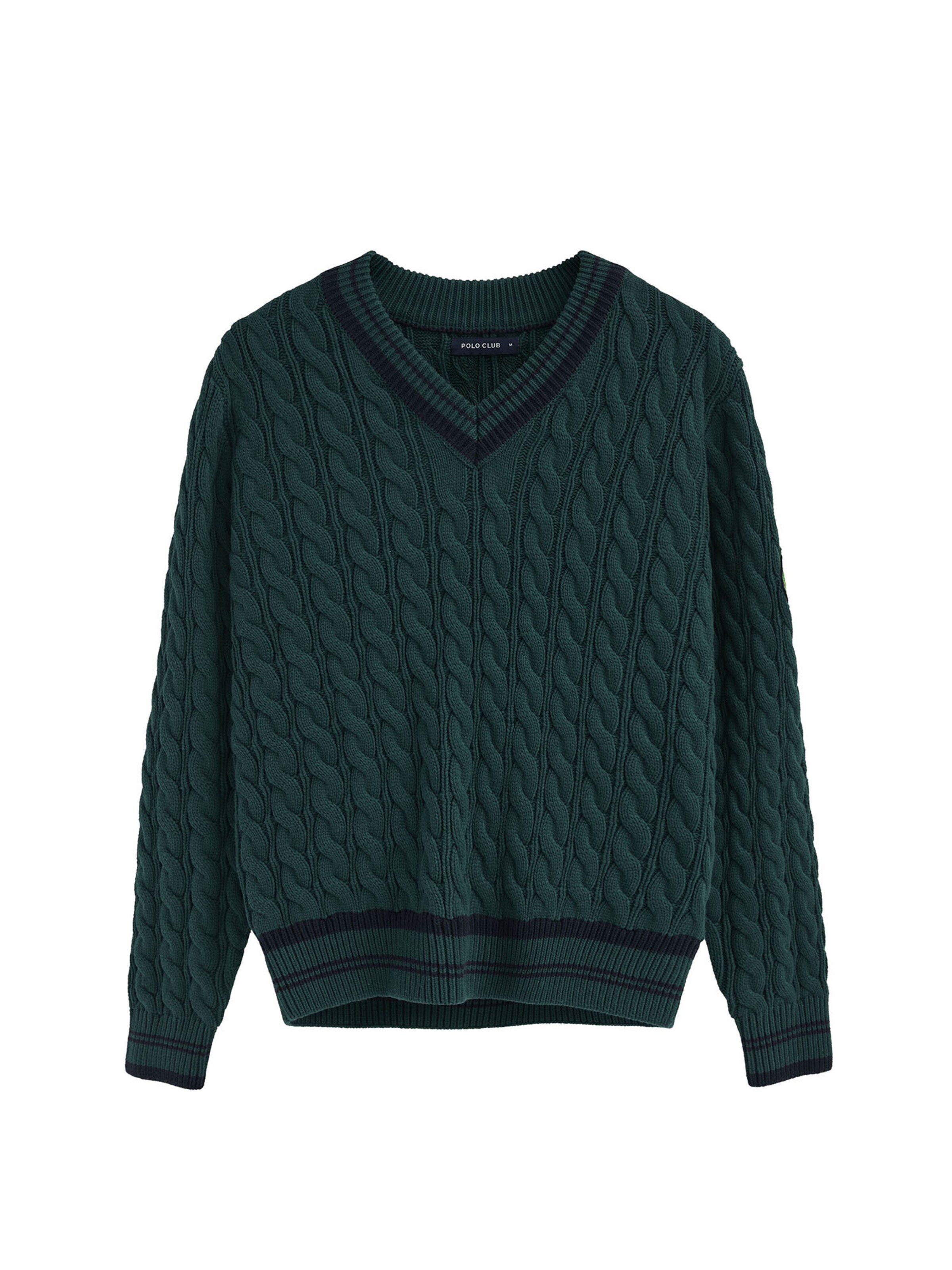 Polo Club Pullover in Grün: Vorderseite