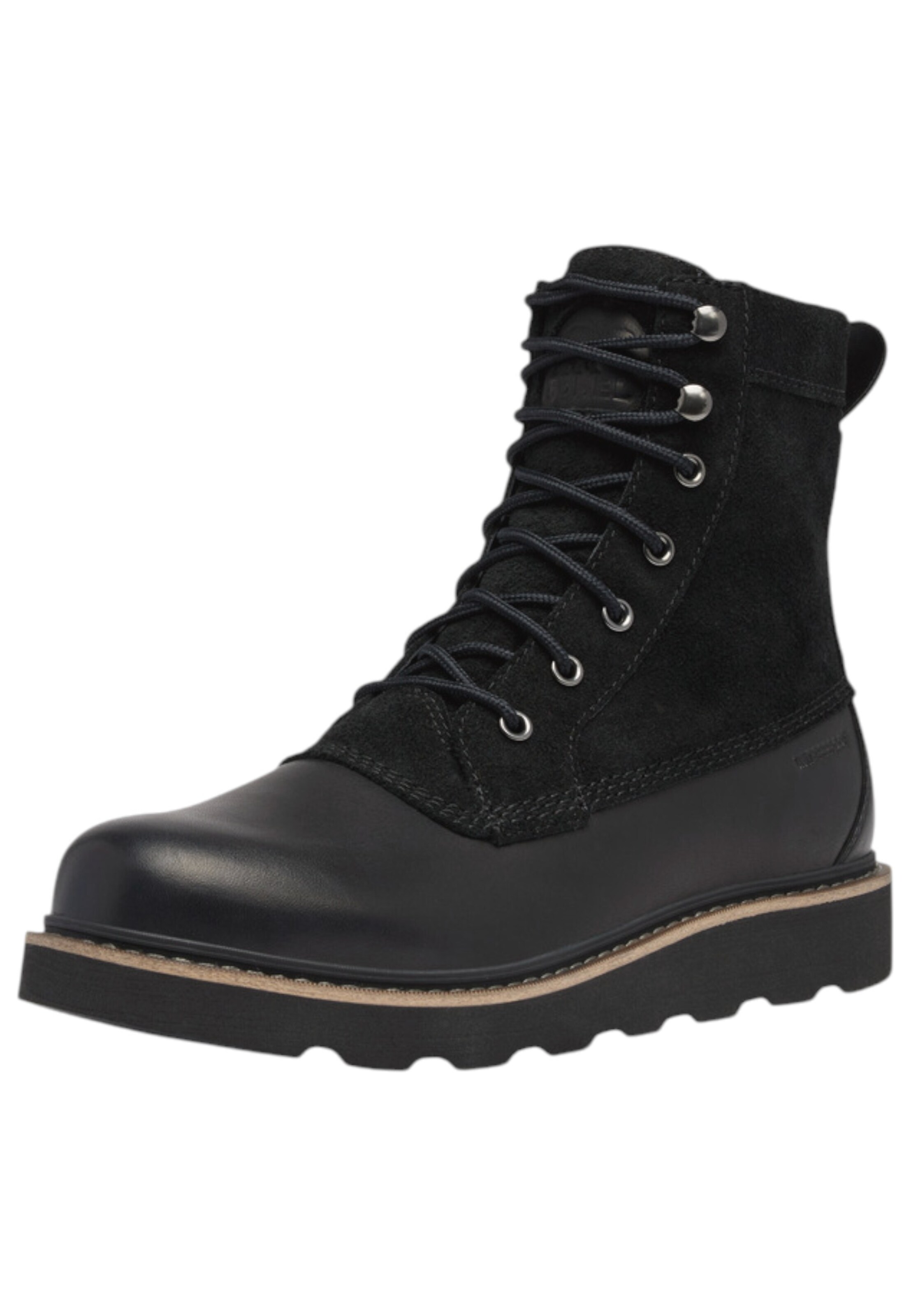 SOREL - Bota com atacadores em preto: frente