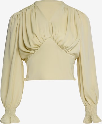usha BLACK LABEL - Blusa em amarelo: frente
