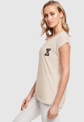 Merchcode Shirt 'Break The Rules 2' in Beige