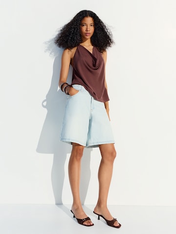 Bershka Top in Brown