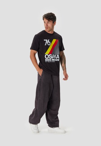 Oldskull T-Shirt 'Retro Japan City' in Schwarz