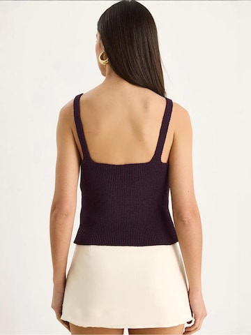 Bianco Lucci Gebreide top in Lila