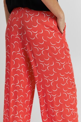 ICHI Wide leg Broek 'IHMARRAKECH' in Rood