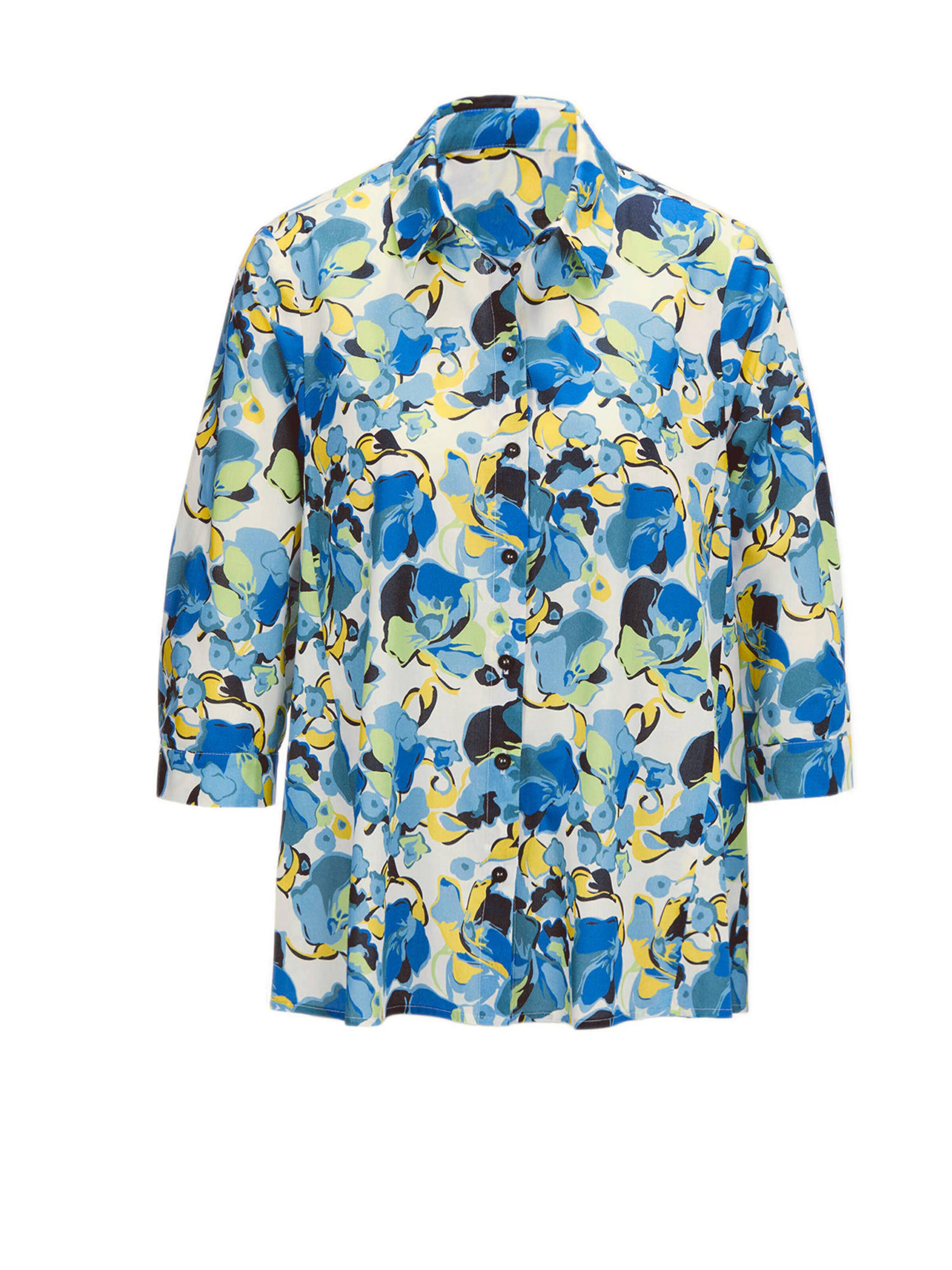 Goldner Bluse in Blau: Vorderseite