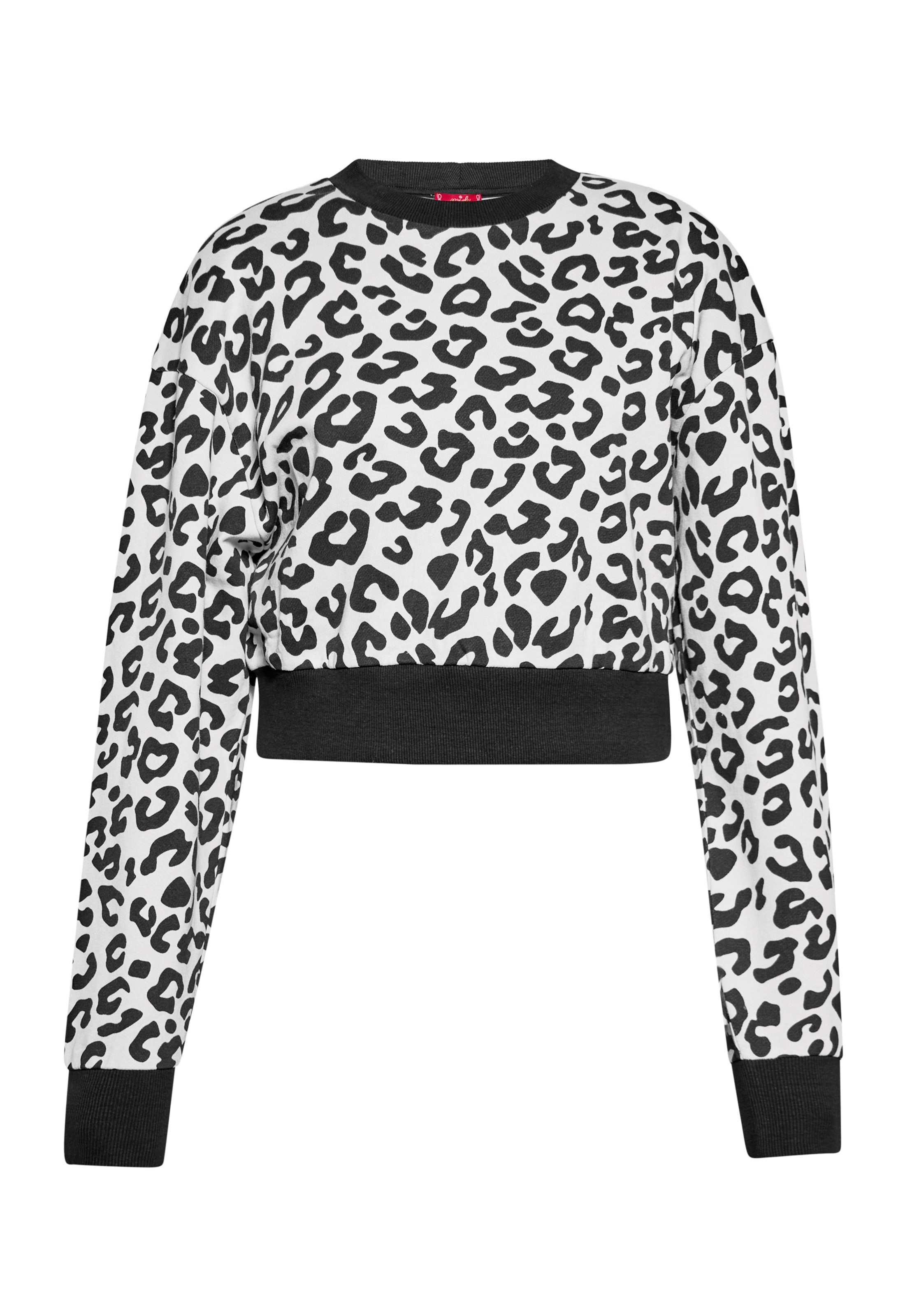 swirly Μπλούζα φούτερ σε λευκό: μπροστά