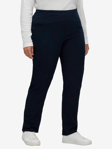 SHEEGO Regular Pants in Blue: front