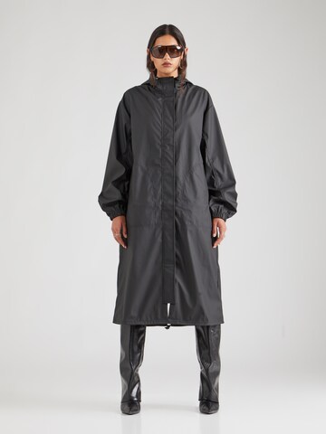 Manteau mi-saison 'Rain Mac' TOPSHOP en noir : devant