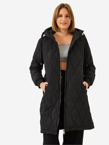 Manteau mi-saison Bianco Lucci en noir