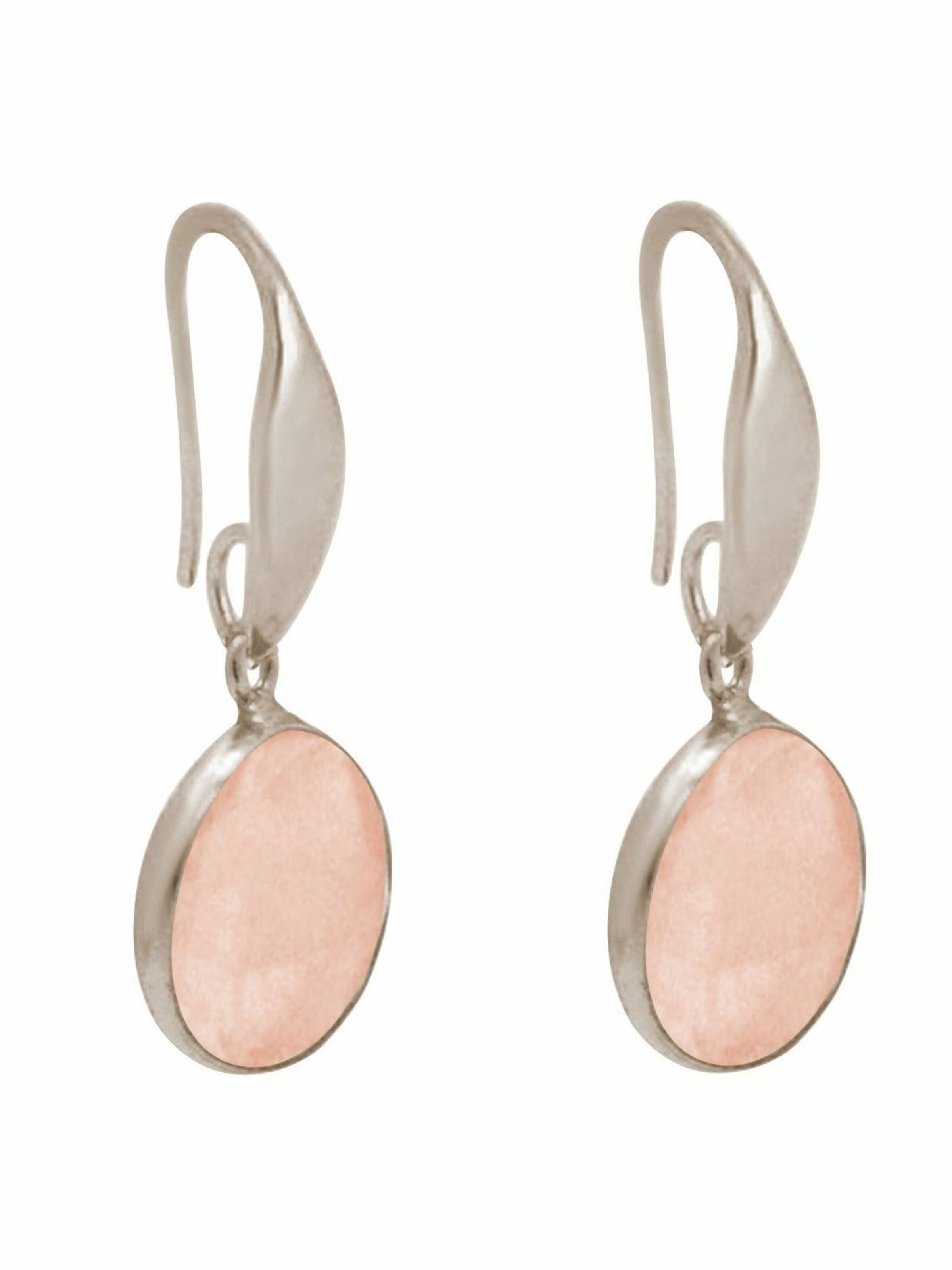 Gemshine Ohrringe 'Rosenquarz' in Silber