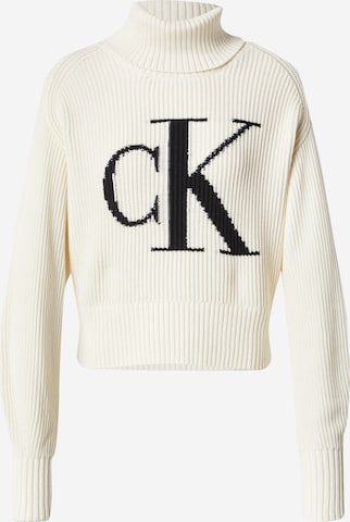 Calvin Klein Jeans Pullover in Weiß: Vorderseite