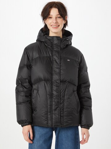 Tommy Jeans Winter Jacket in Black: front