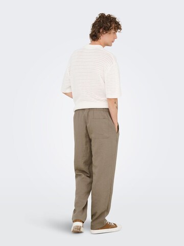 Only & Sons Regular Trousers 'Sinus' in Beige