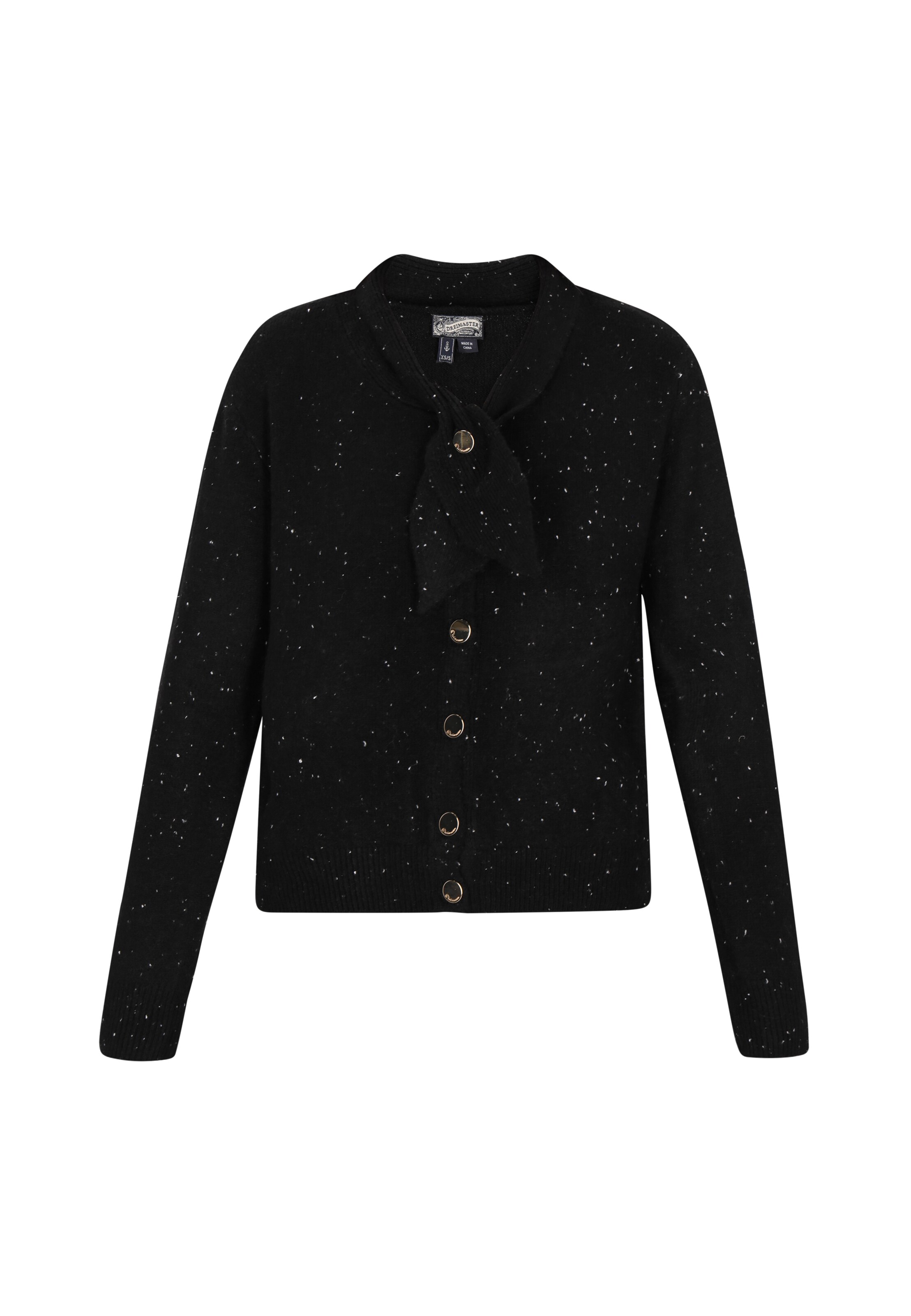juoda DreiMaster Vintage Kardiganas: priekis