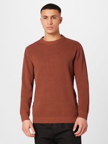 BURTON MENSWEAR LONDON Trui in Bruin: voorkant