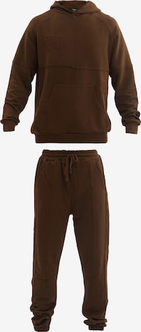 Tom Barron Sports Suit in Brown: front