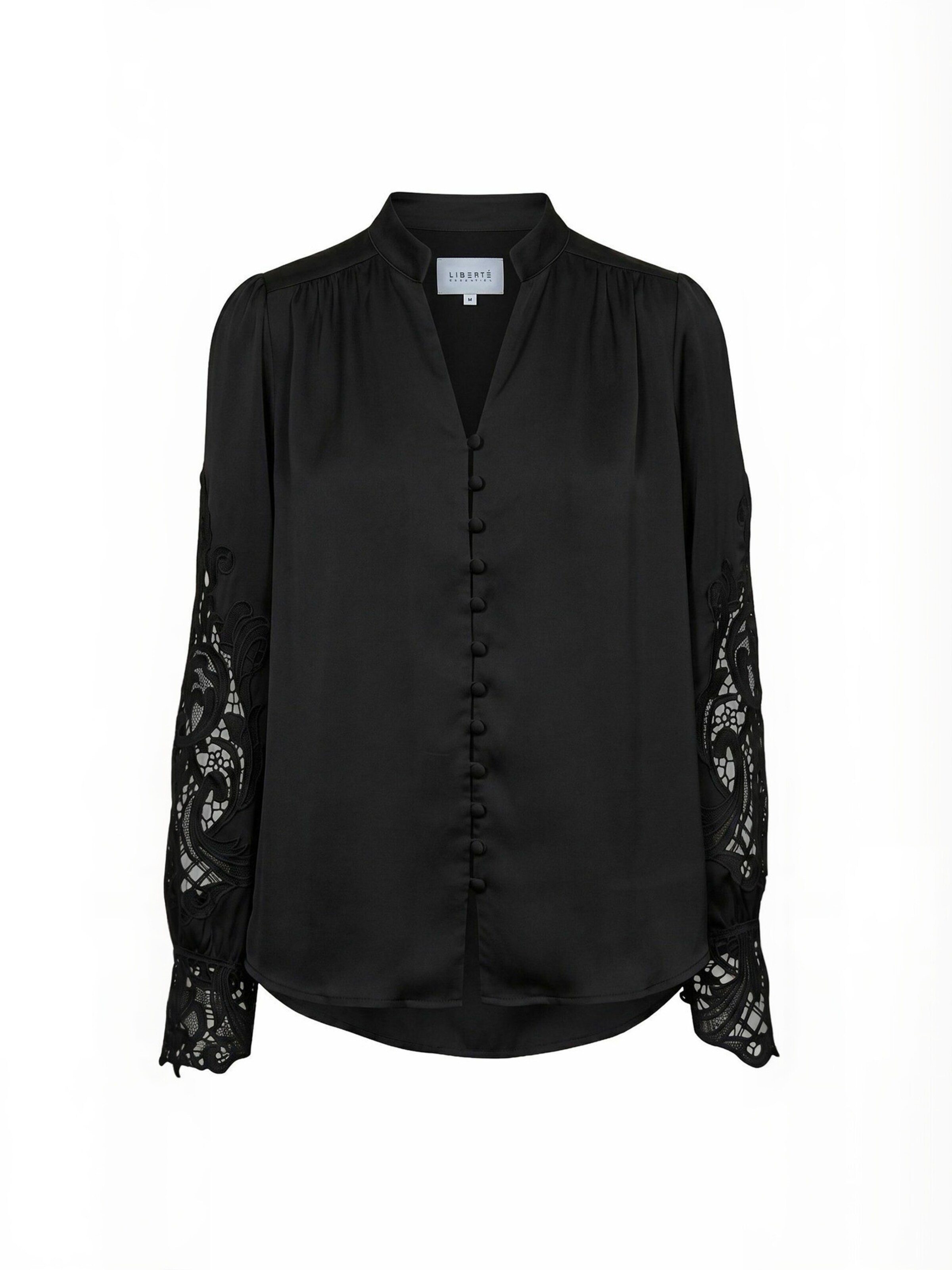 Liberte Essentiel Shirt ' RIGMOR ' in Zwart: voorkant