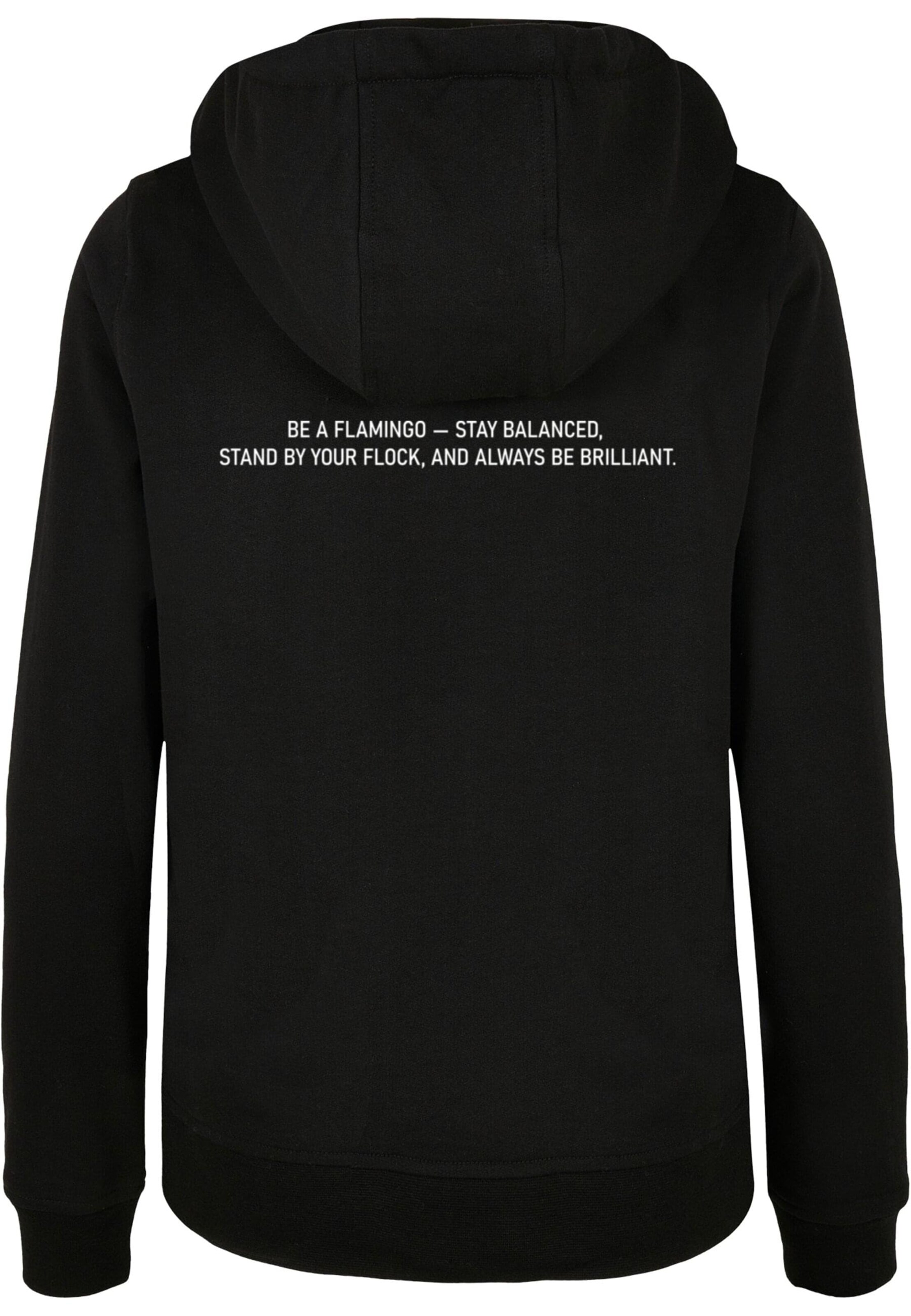 Merchcode Sweatshirt 'Flamingo' in Schwarz