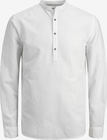 JACK & JONES Slim fit Button Up Shirt in White: front