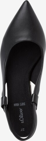 s.Oliver Дамски обувки на ток с отворена пета в черно