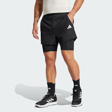 ADIDAS PERFORMANCE Slim fit Sports trousers 'Gym+' in Black: front