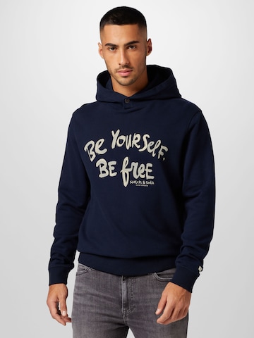 SCOTCH & SODA Sweatshirt in Blauw: voorkant