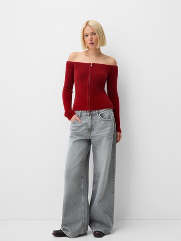 Bershka Kardigan w kolorze czerwony
