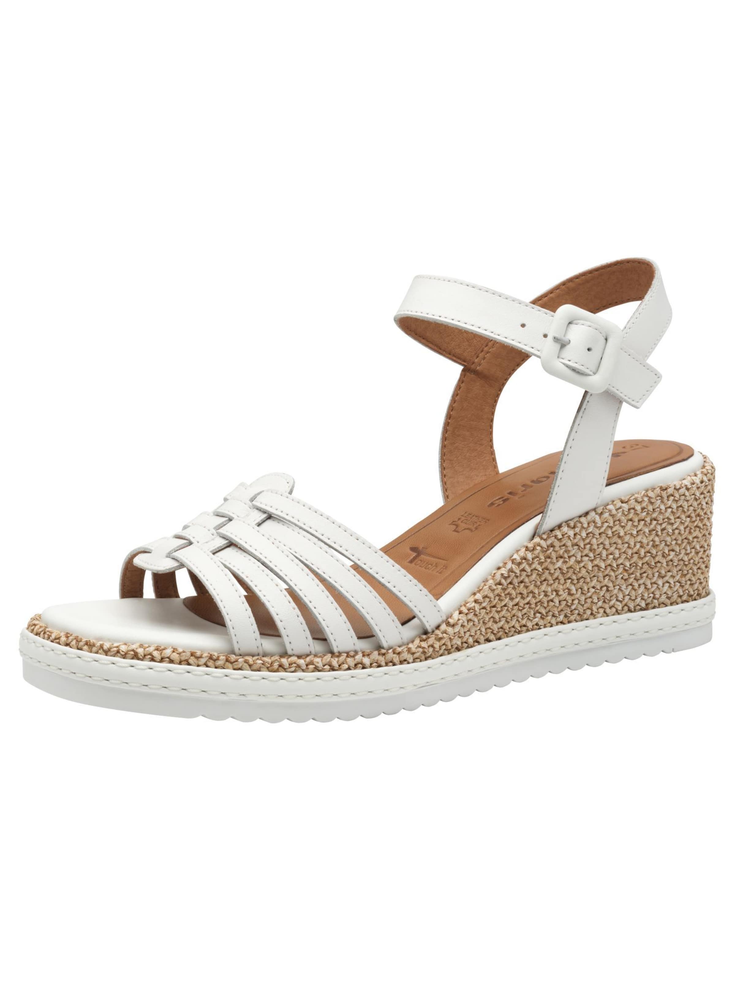 Sandales Tamaris en blanc : devant