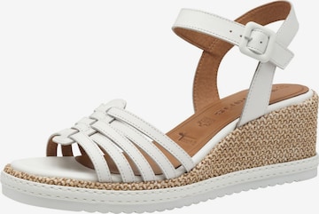 Sandales Tamaris en blanc : devant