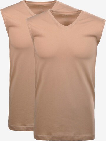 T-Shirt Ragman en beige : devant