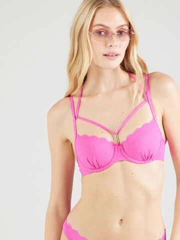 Hunkemöller Balconette Bikini Top in Pink: front