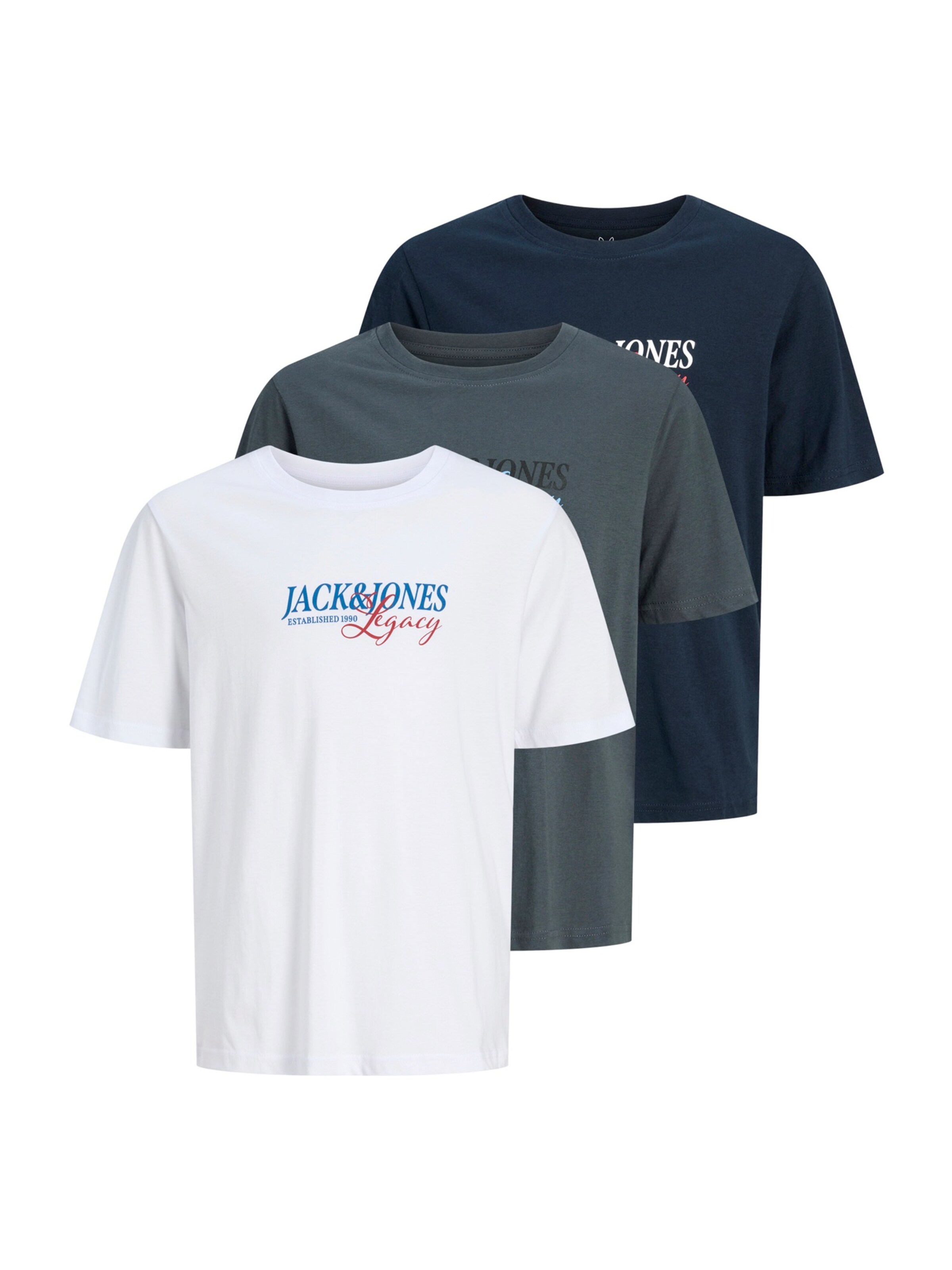 Tricou 'JJJade' de la Jack & Jones Junior pe albastru: față