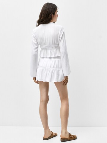 Pull&Bear Spódnica w kolorze biały