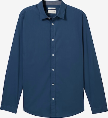 TOM TAILOR Button Up Shirt in Blue: front