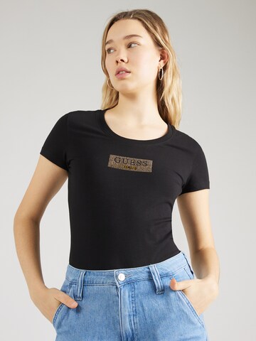GUESS Shirt 'STUDS' in Black: front
