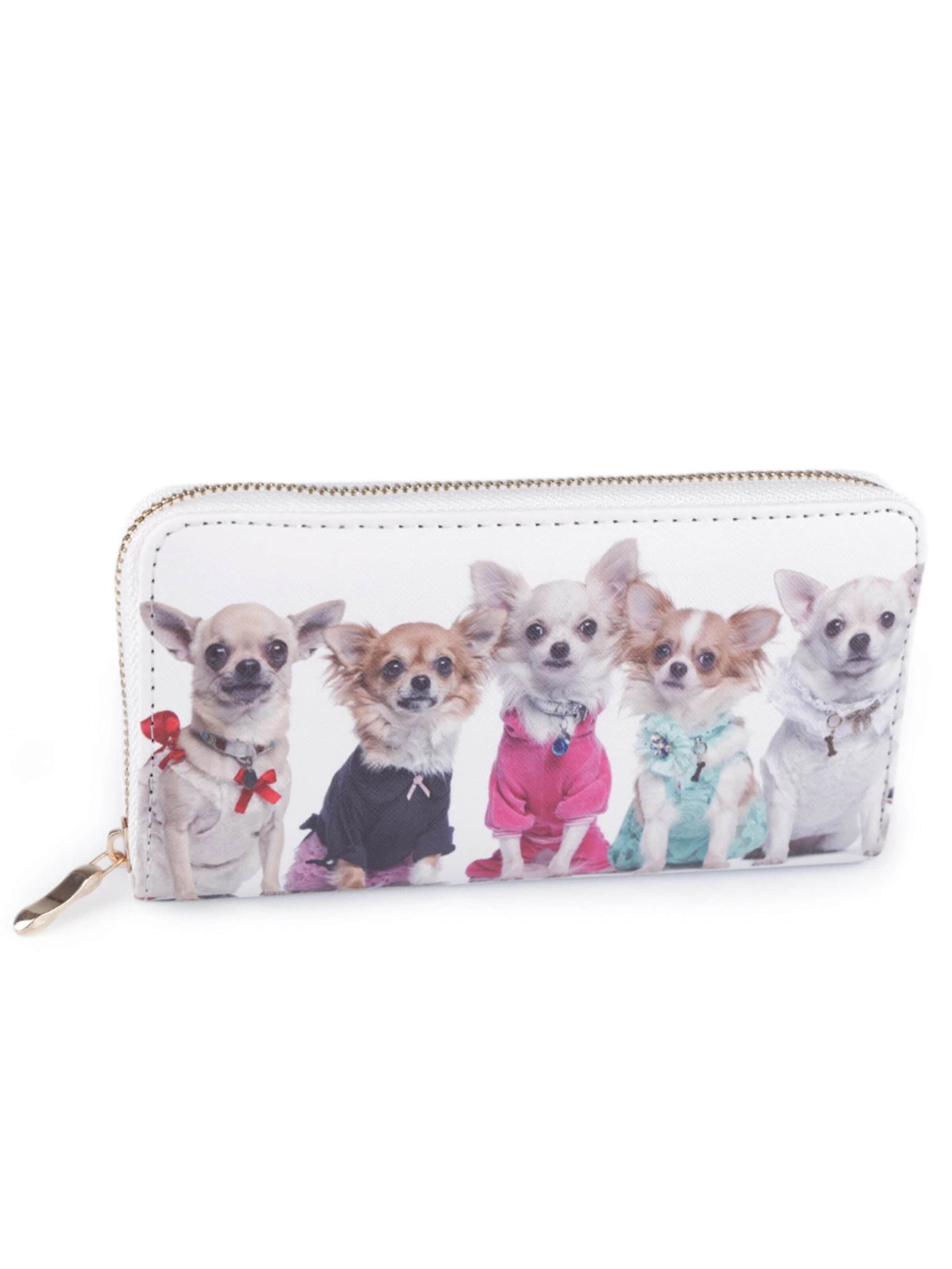 Kumixi Portemonnee 'Chihuahua' in Wit: voorkant