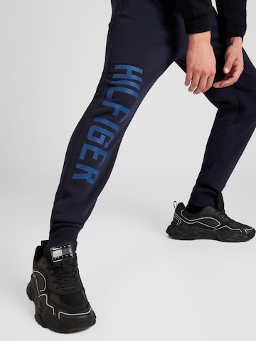 TOMMY HILFIGER Tapered Trousers 'GRAPHIC' in Blue