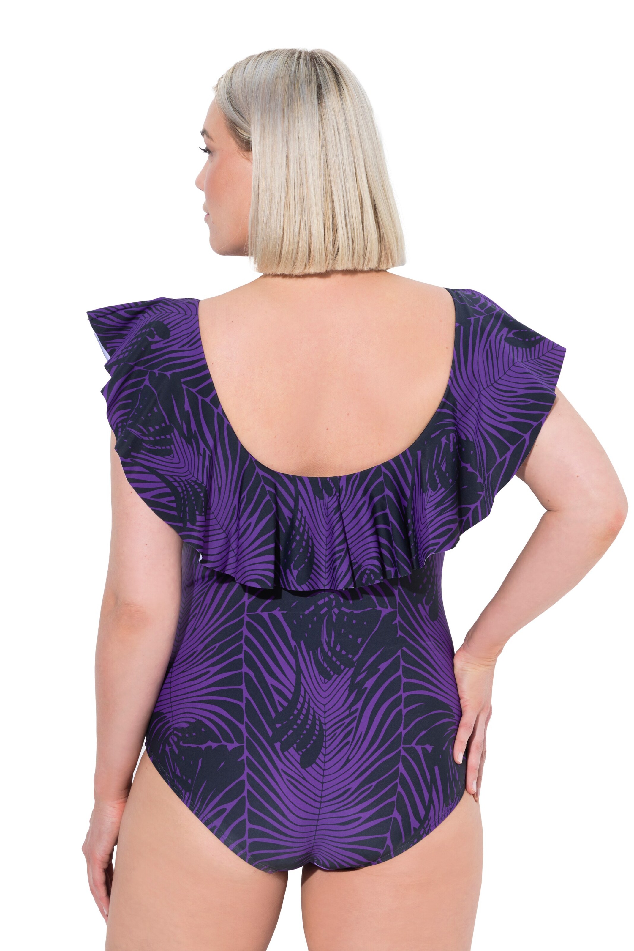 Ulla Popken Bustier Badpak in Lila