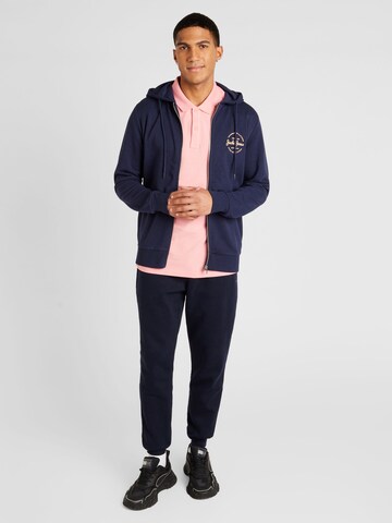 JACK & JONES Zip-Up Hoodie 'FOREST' in Blue