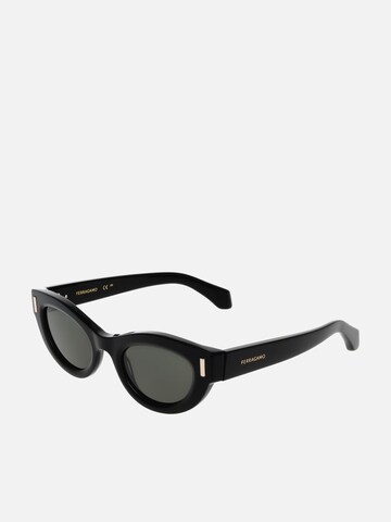 FERRAGAMO Sunglasses in Black: front